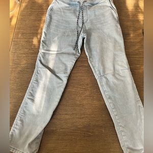 Brixton Light Wash Jogger Pants - LRG - Light indigo